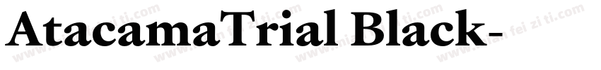 AtacamaTrial Black字体转换